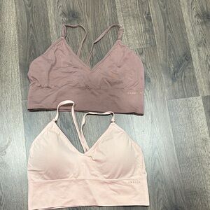 2 Pack Danskin Women's Mauve and Light Pink Sports Bras